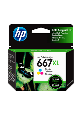 TINTA HP 667XL COLOR 3YM80AL DJ 2775 8ML