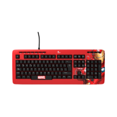 TECLADO XTECH USB XTK-M401IM IRON MAN ESP/ROJO/MULTIMEDIA