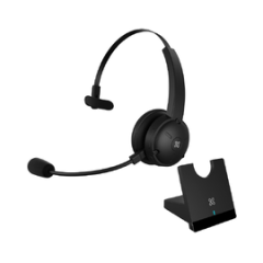 AURICULAR CON MICROFONO KLIP KCH-905 CRYSTALCOM PRO C/BASE WIRELESS/BT/1JACK NEGRO